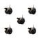 Service Caster 2'' Antique Metal Hood Twin Caster Locking Nylon Wheel 1/4 Thread Stem, 5PK SCC-TS02S50D-NYS-WA-B-142058-5 - alternate 1